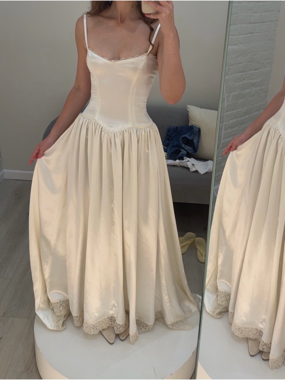 Vintage drop-waist wedding dress